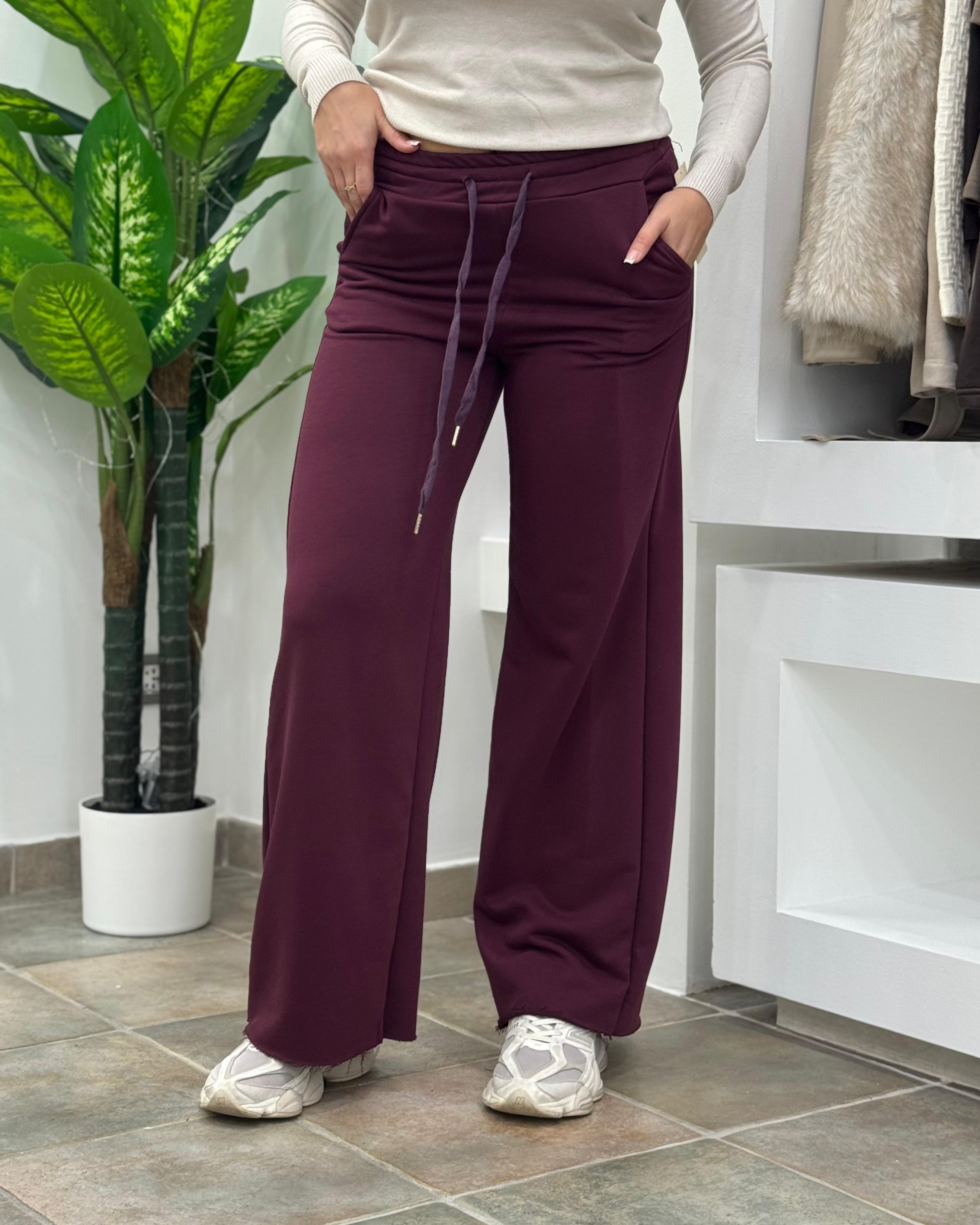 Pantalone Tuta Bordeaux