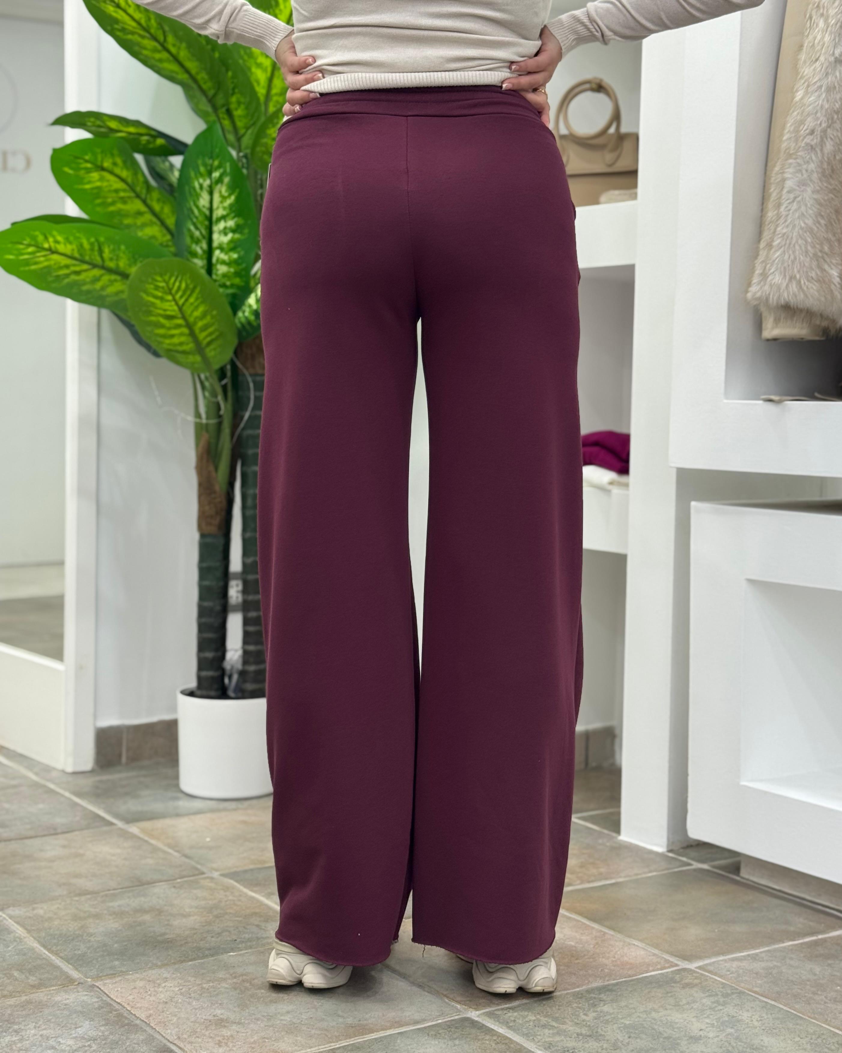 Pantalone Tuta Bordeaux