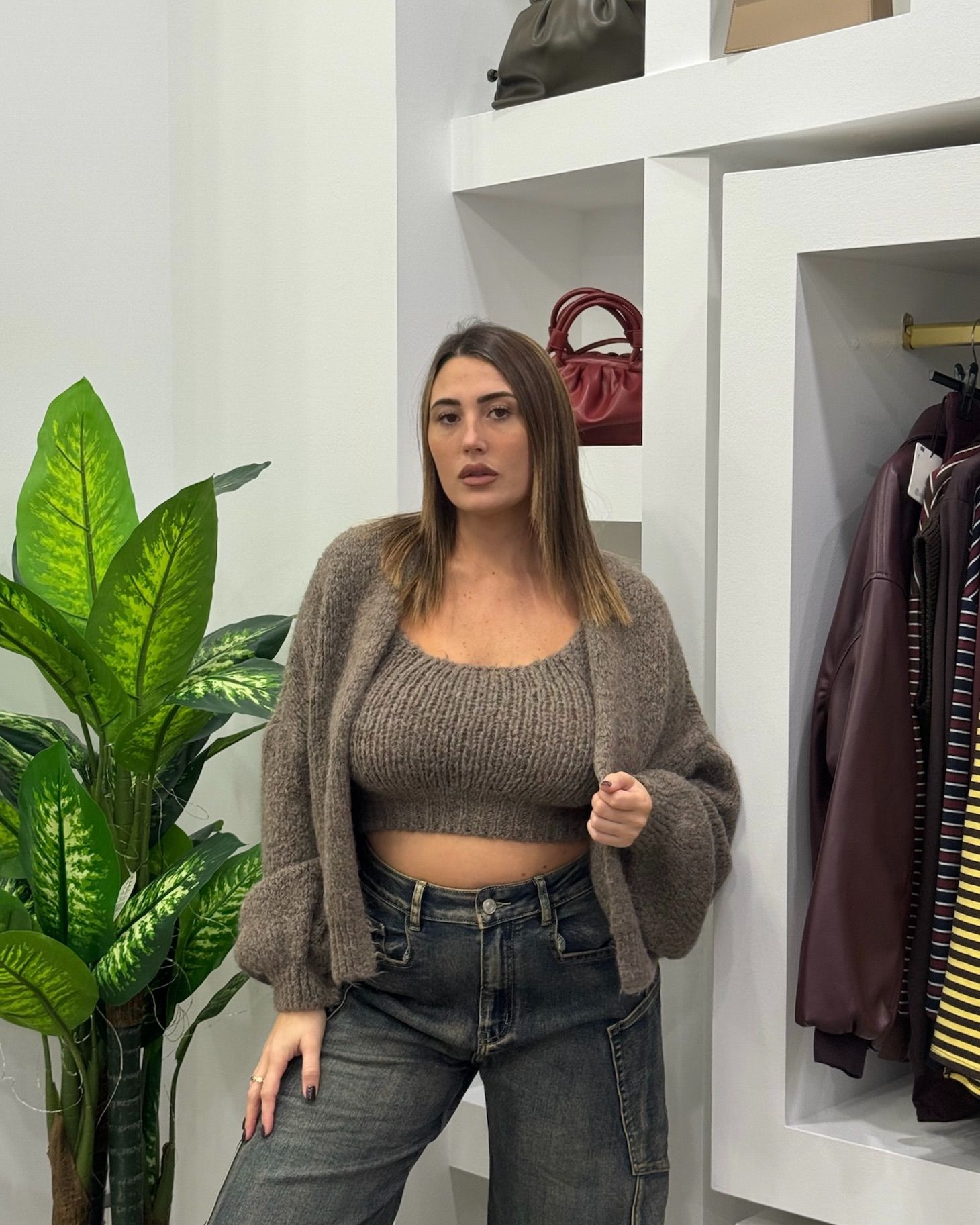 Cardigan+Top Lolly Beige