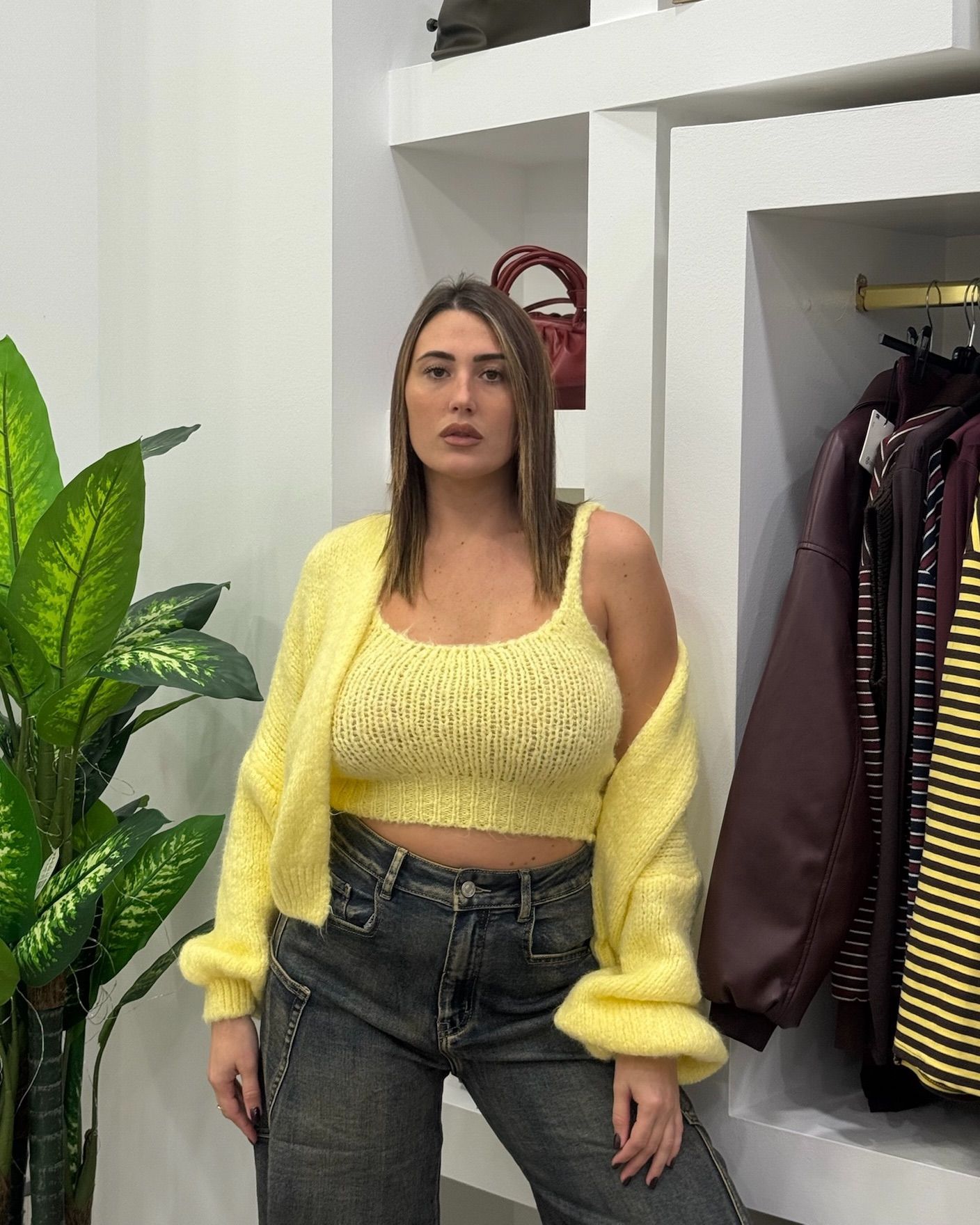 Cardigan+Top Lolly Giallo