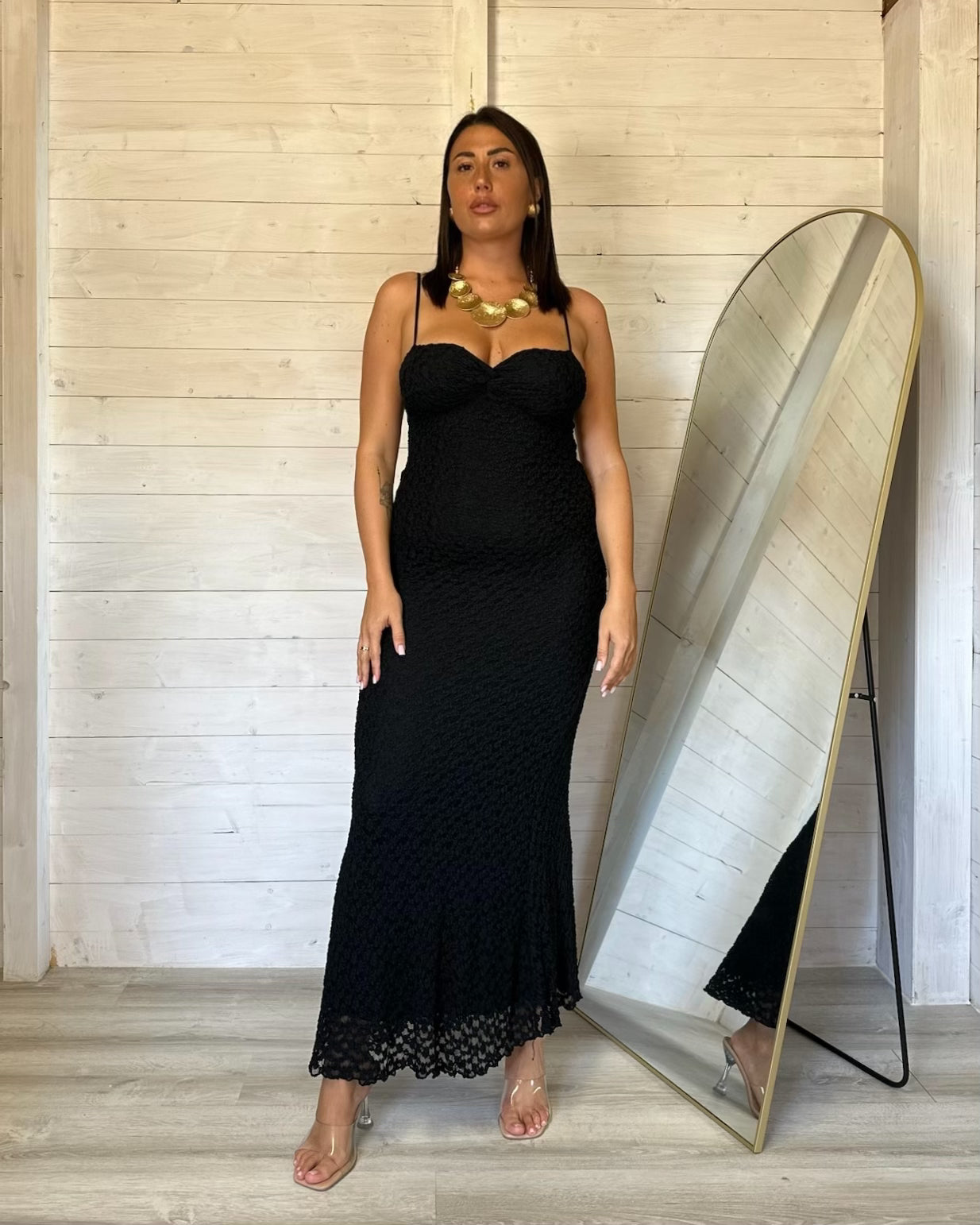 Abito Macrame Intreccio Nero
