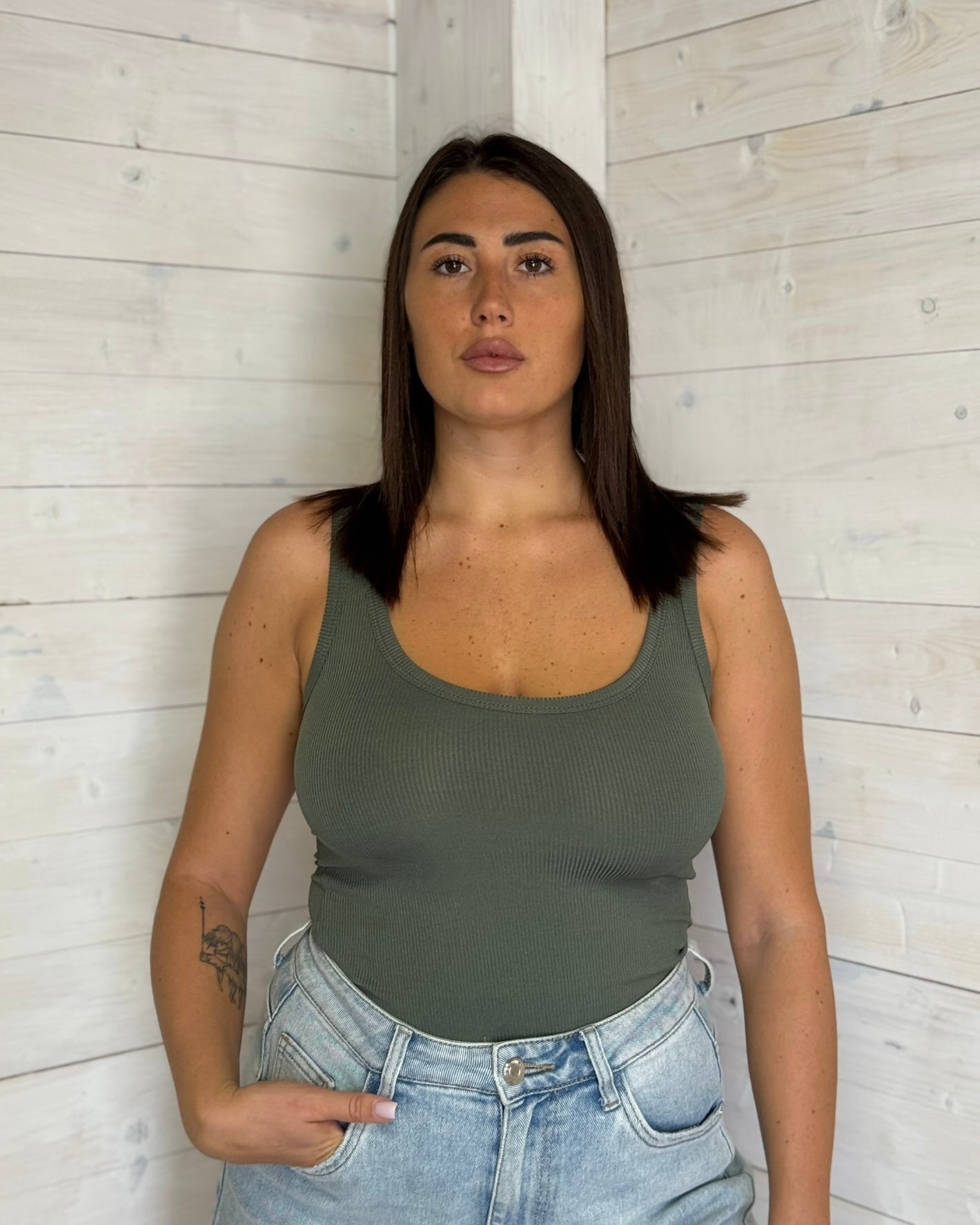 Body Costine Verde Militare