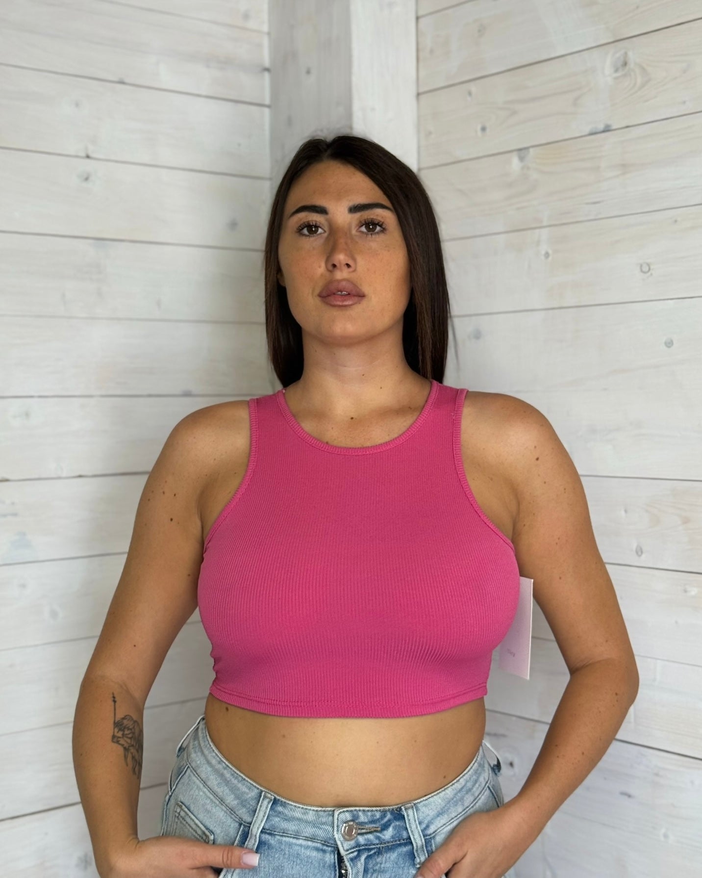 Top Basic Costine Fuxia