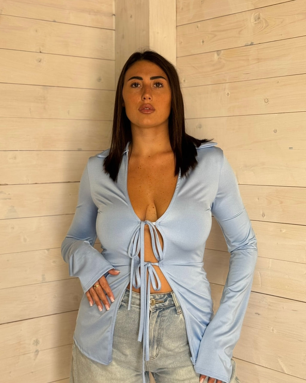 Camicia Juanita Celeste