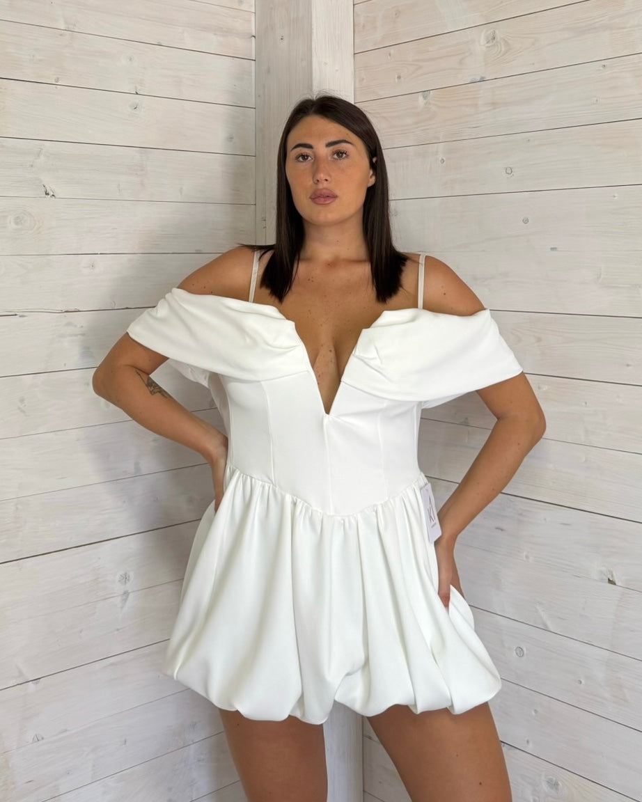 Abito Rose Bianco