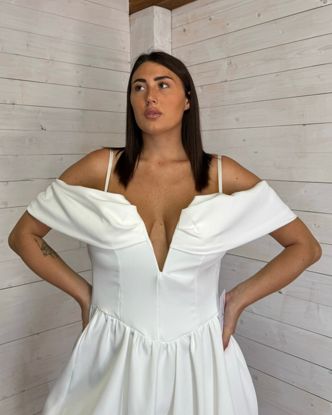Abito Rose Bianco