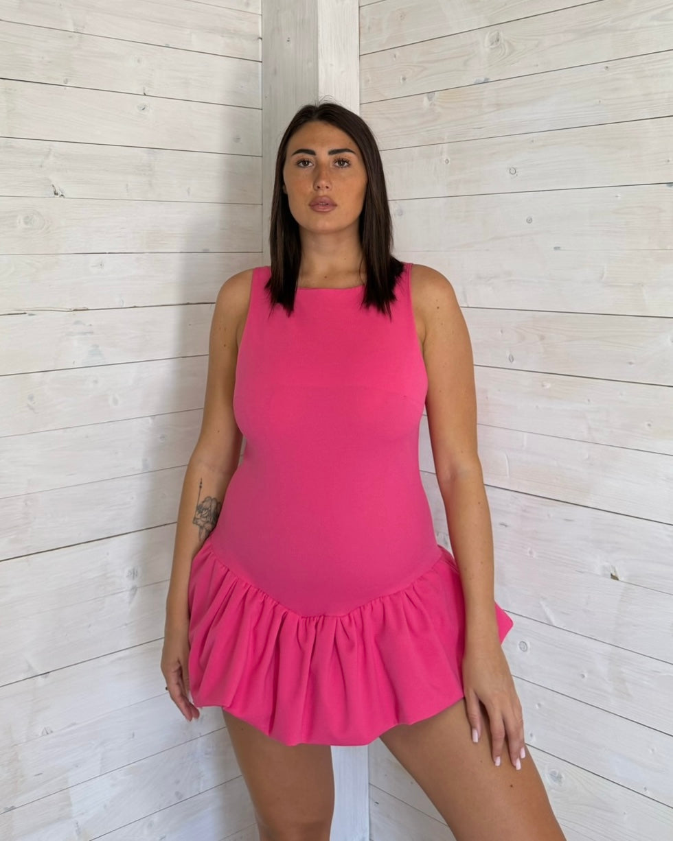 Abito Ballon Fuxia