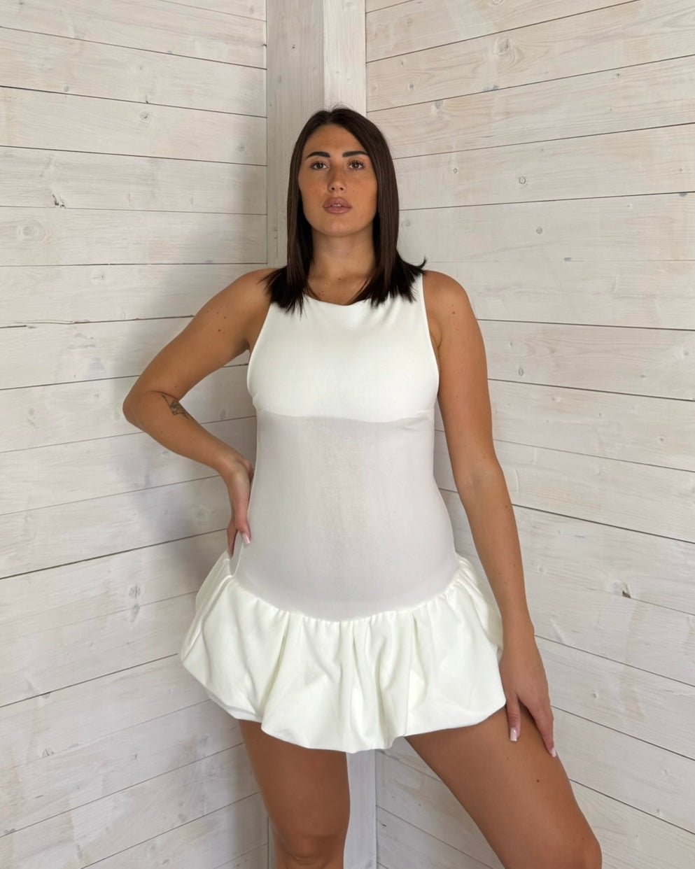 Abito Ballon Bianco