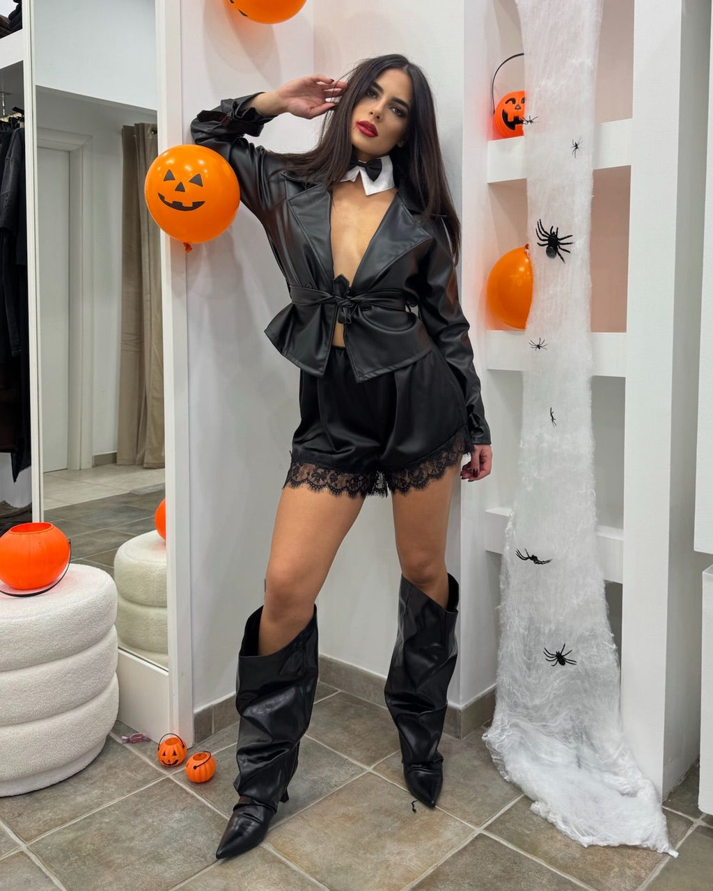 Giacca Ecopelle Black