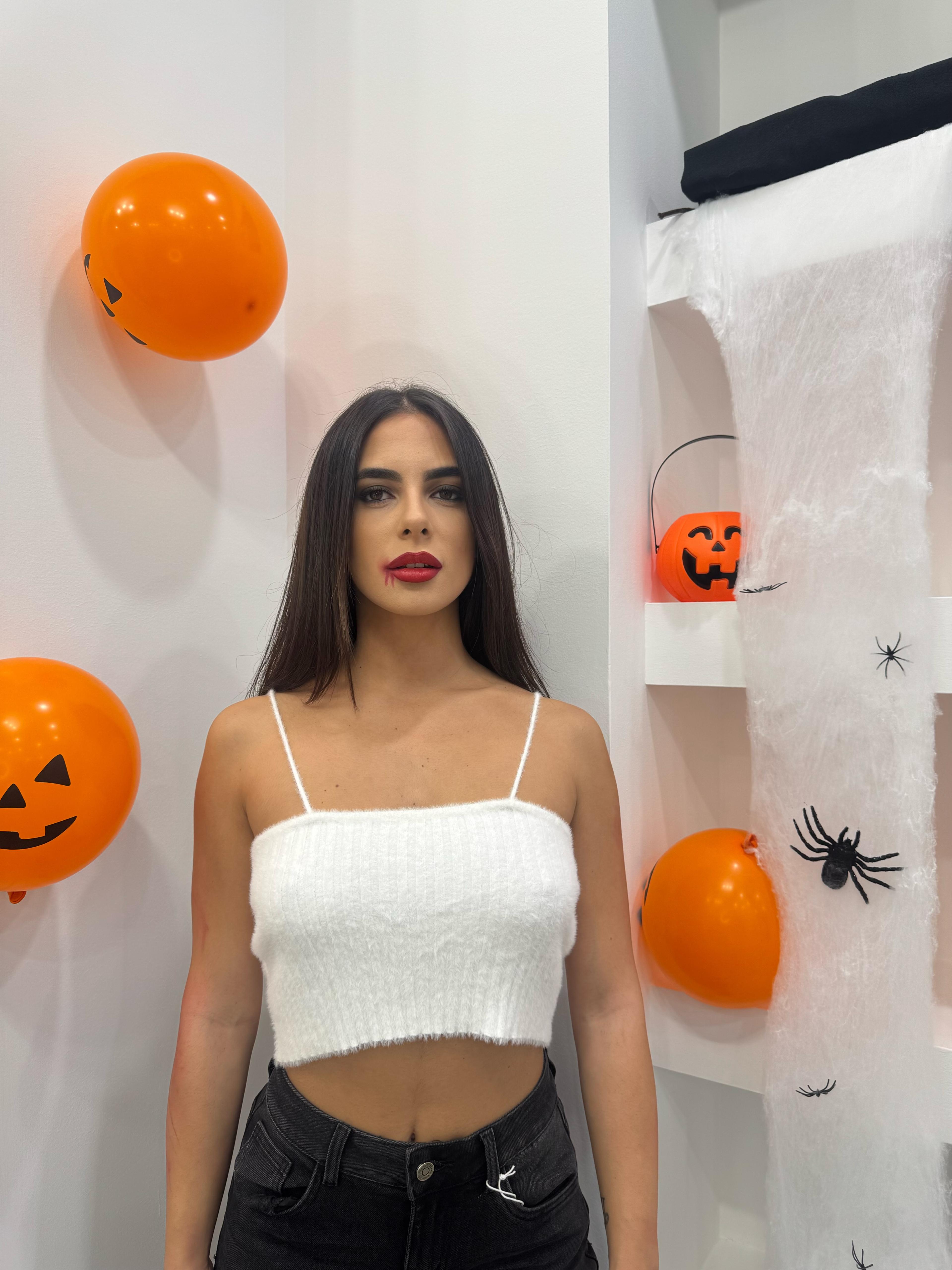 Cardigan e Top Bianco