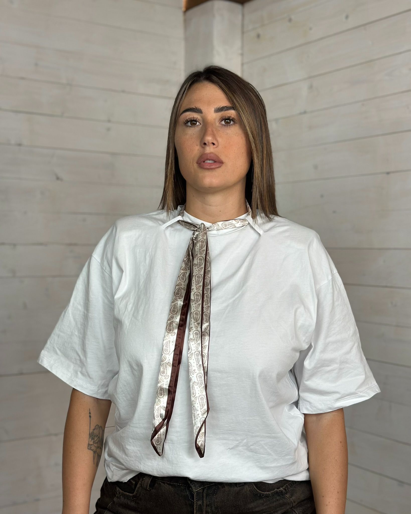 T-shirt Foulard Bianca