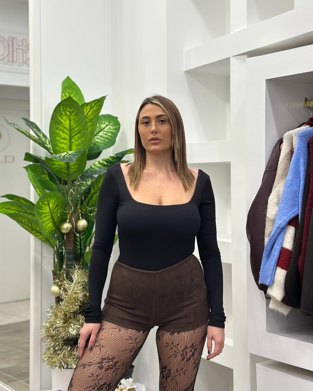 Culotte Scamosciata Marrone