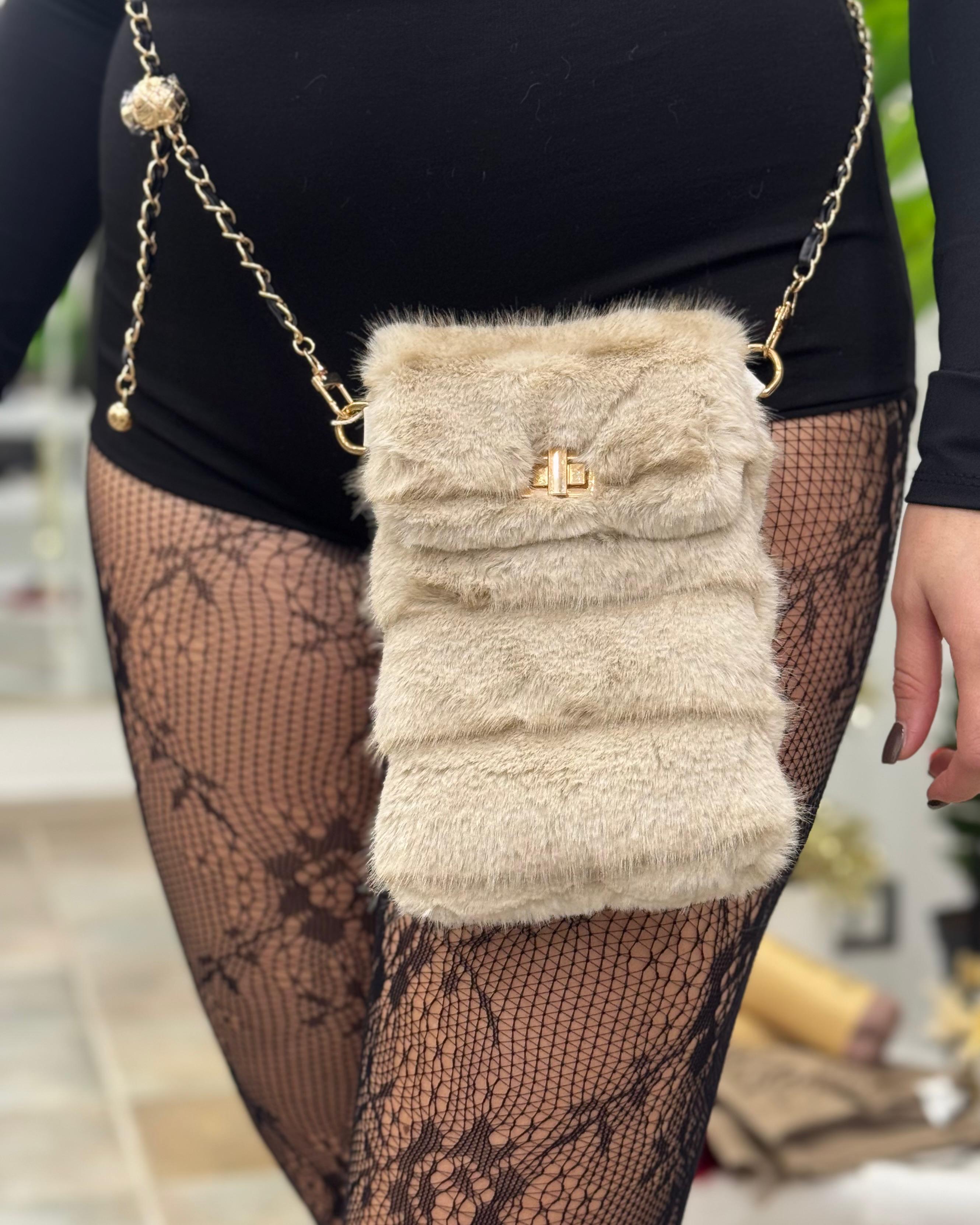 Tracolla Peluche Beige