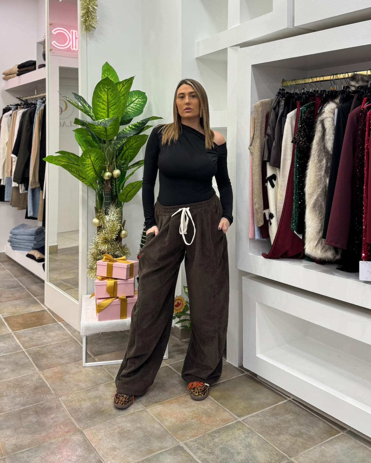 Pantalone Costine Marrone veste dalla xs fino L