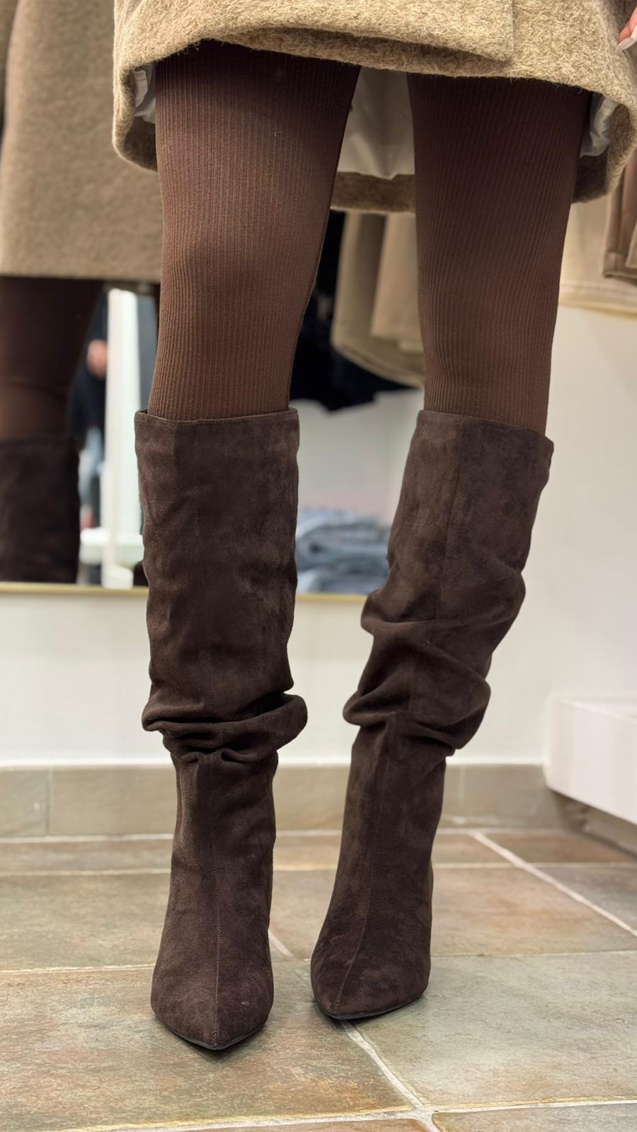 Stivale Camoscio Marrone