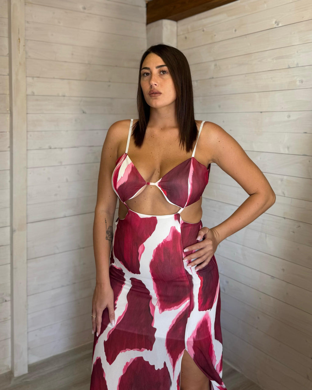 Abito Romantica Bordeaux