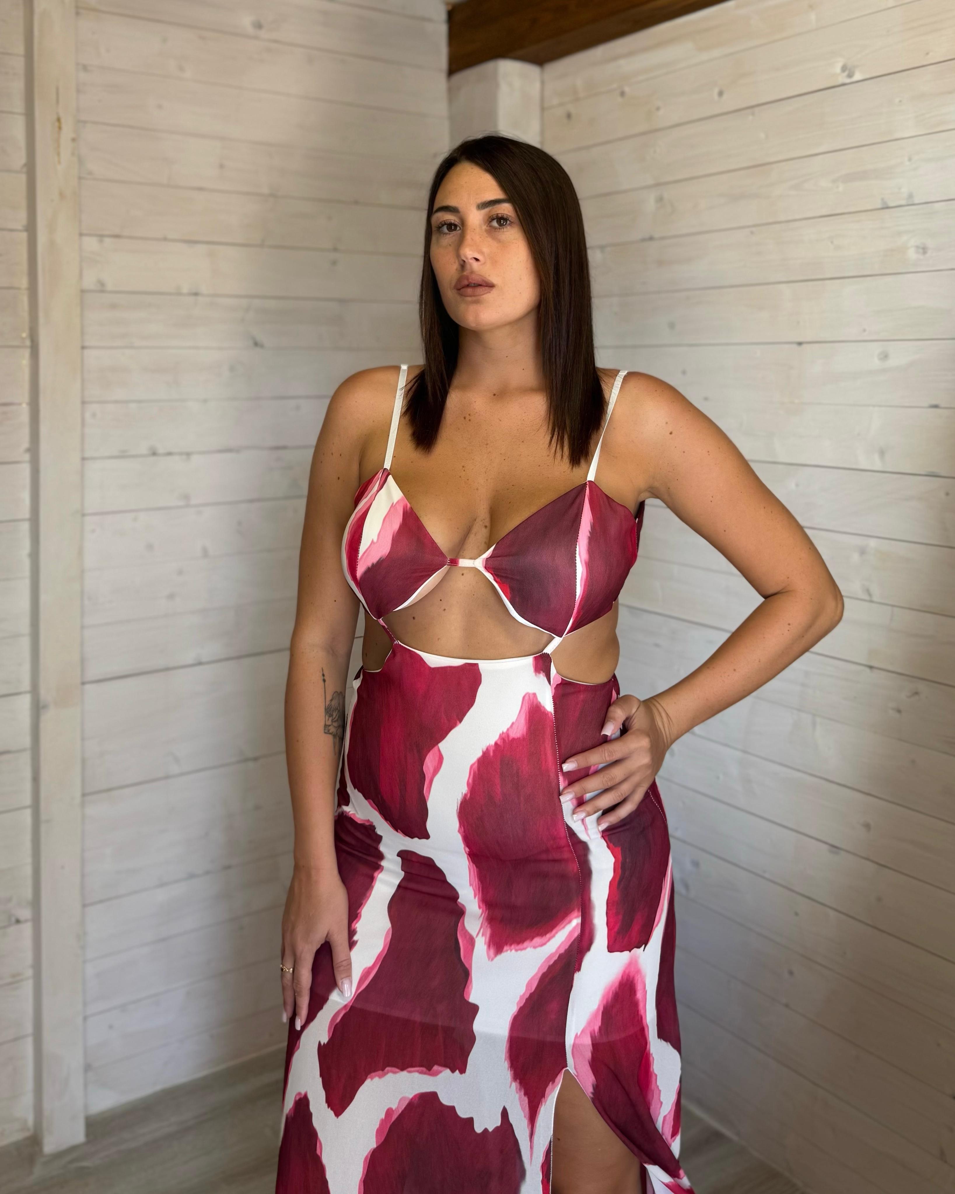 Abito Romantica Bordeaux