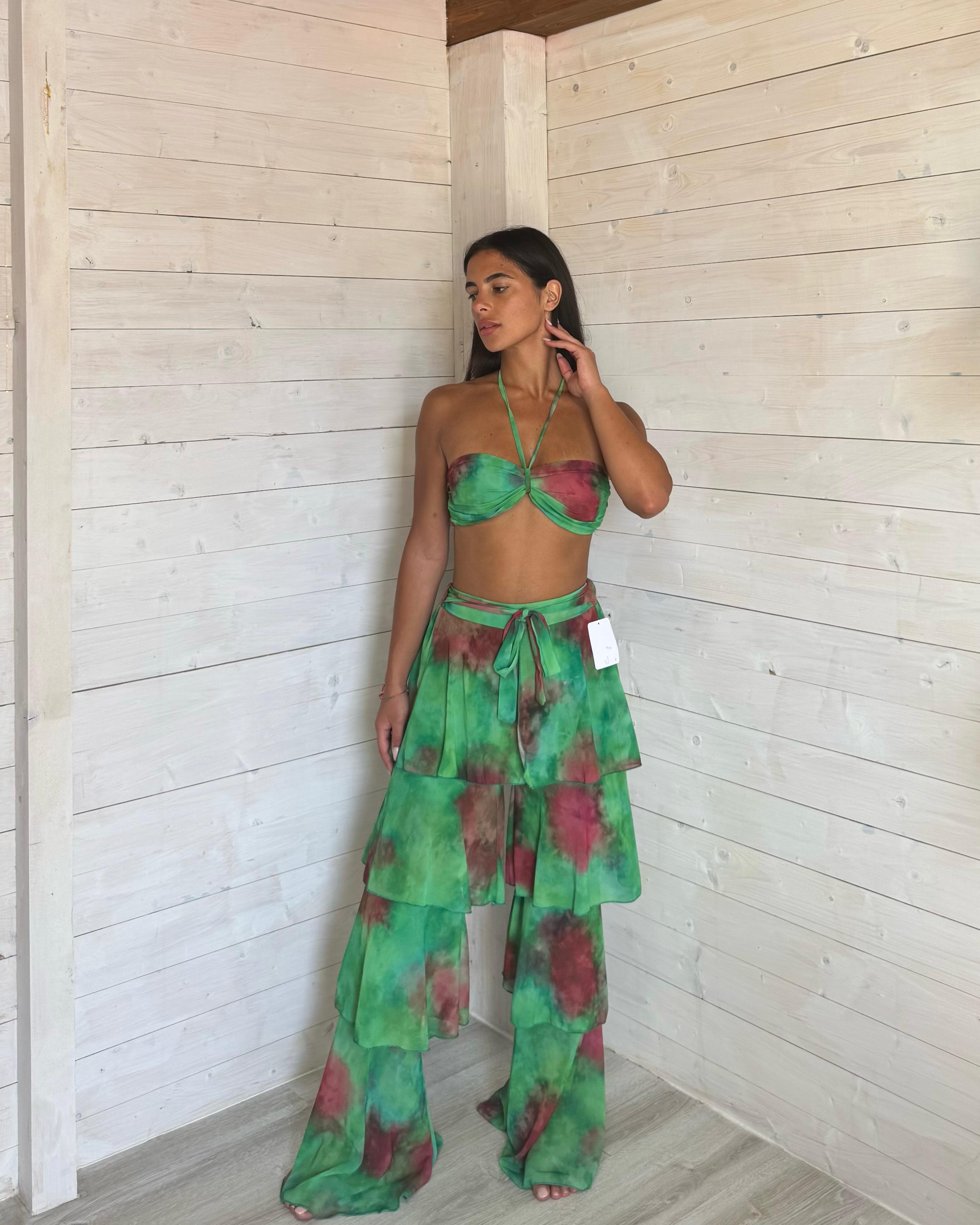 Coordinato Sunset Verde\Rosso