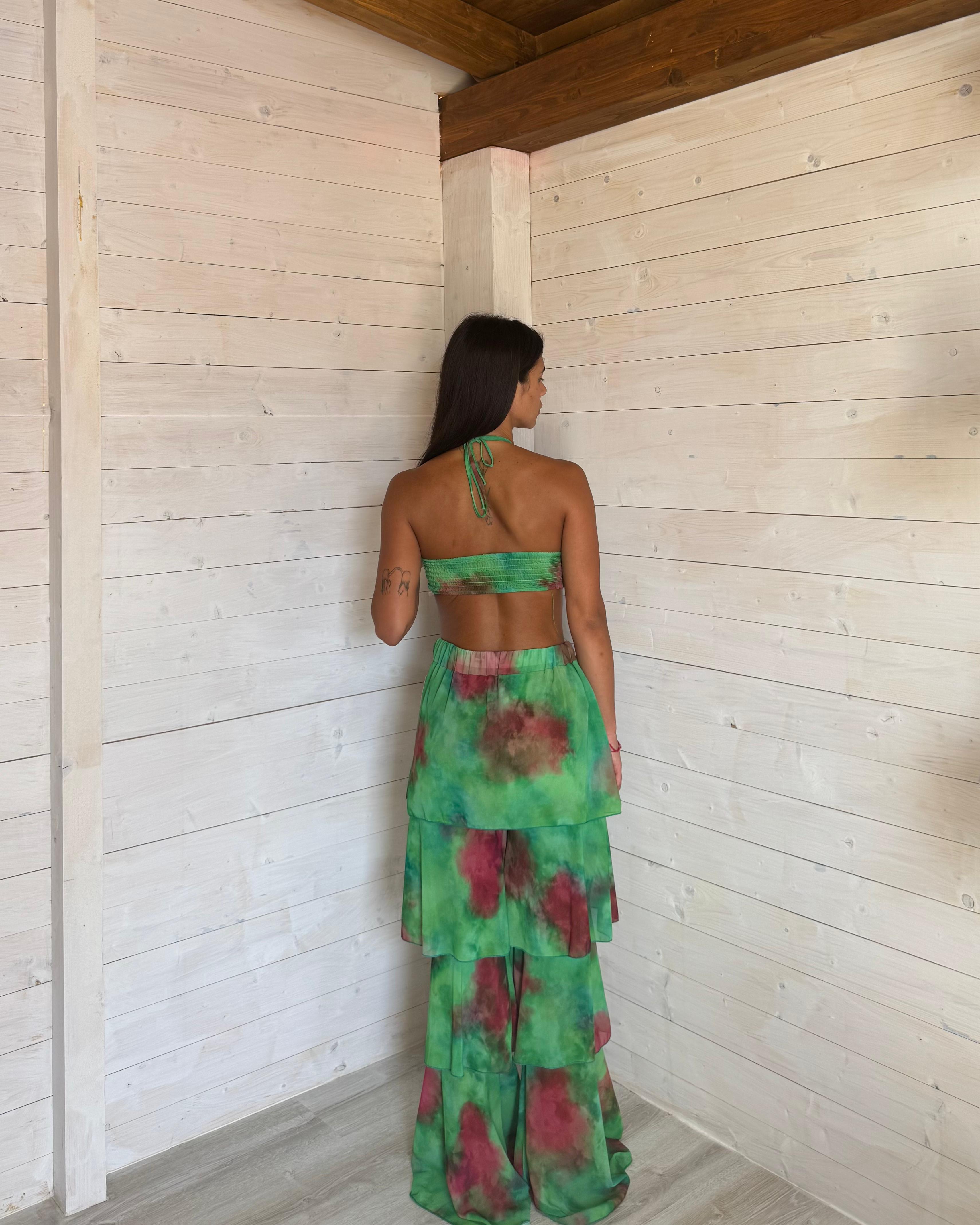 Coordinato Sunset Verde\Rosso