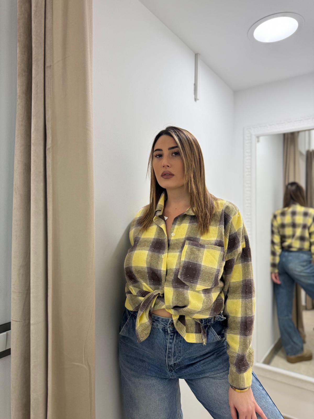 Camicia Quadri Gialla